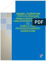 Grade Change Over From Parallel A To Parallel B