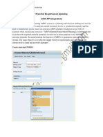 Material Requirement Planning (MM-PP Integration)