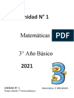 UNIDAD #1 MATEMATICAS 3° Año