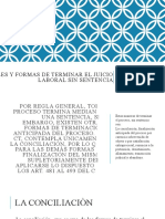 Audiencias Laborales y Formas de Terminar El Juicio