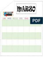 Calendario Marzo 2022