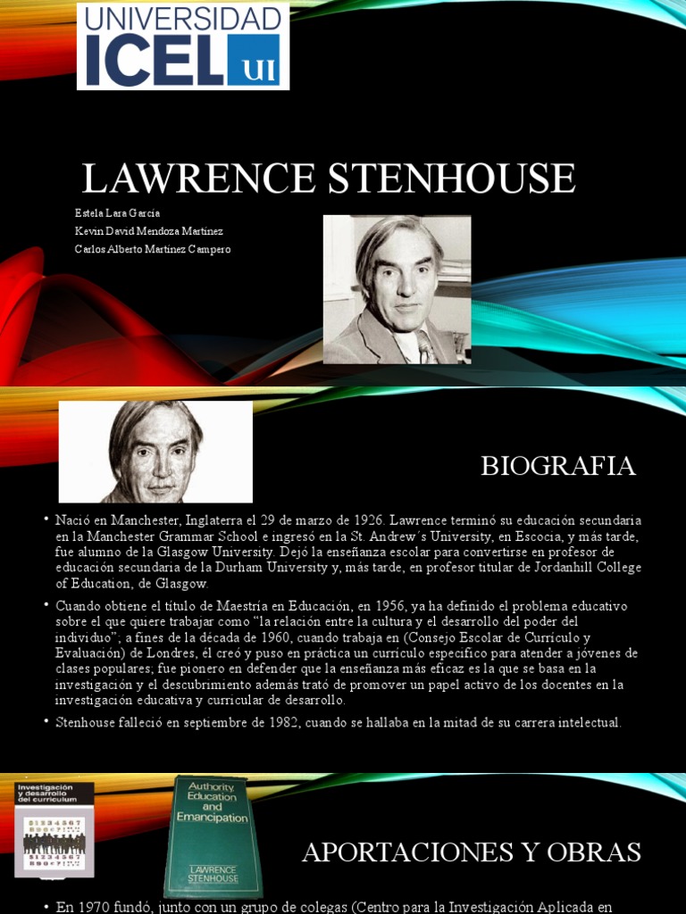Lawrence Stenhouse | PDF | Método de enseñanza | Maestros
