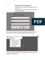 Instruções para acesso e cadastro no sistema Genesis
