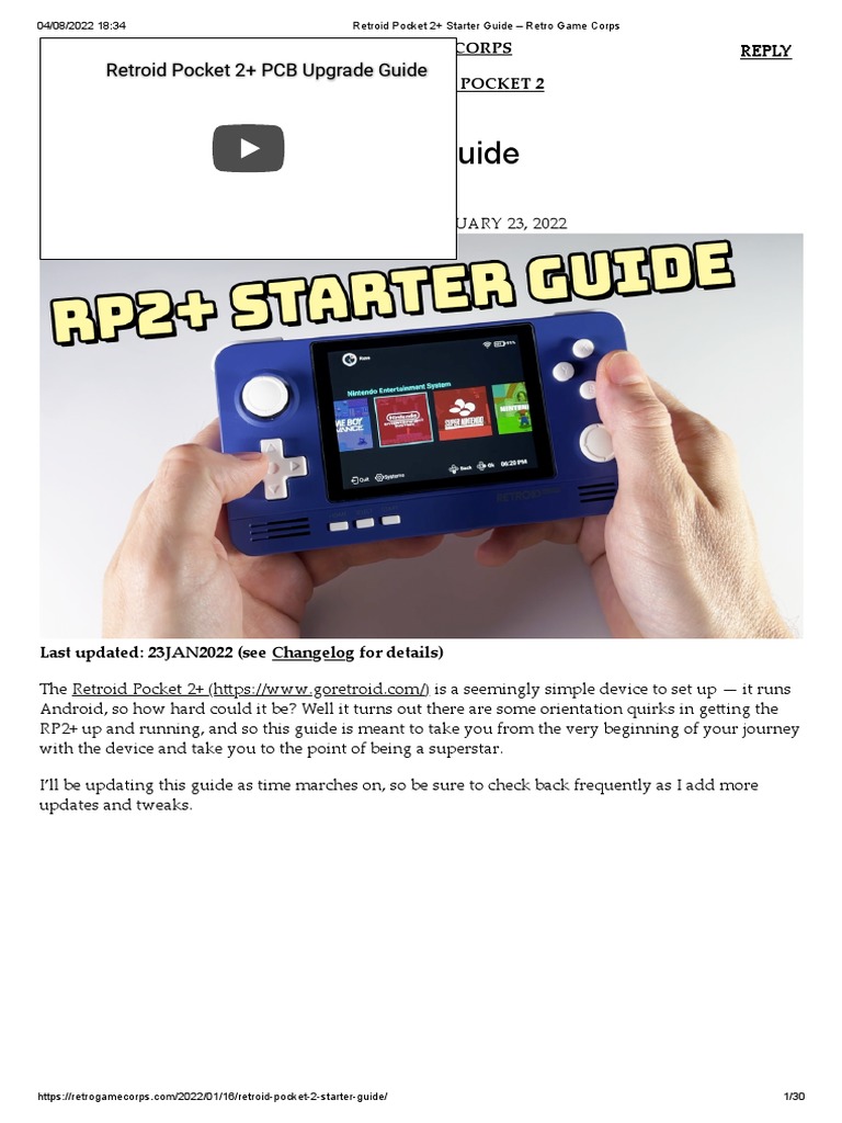 Retroid Pocket 2+ PCB Upgrade Guide - Retro Handhelds