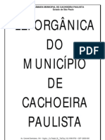 Lei Orgânica Município Cachoeira Paulista