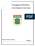 Revisão Final ESA 3° Lista 10 09 2021