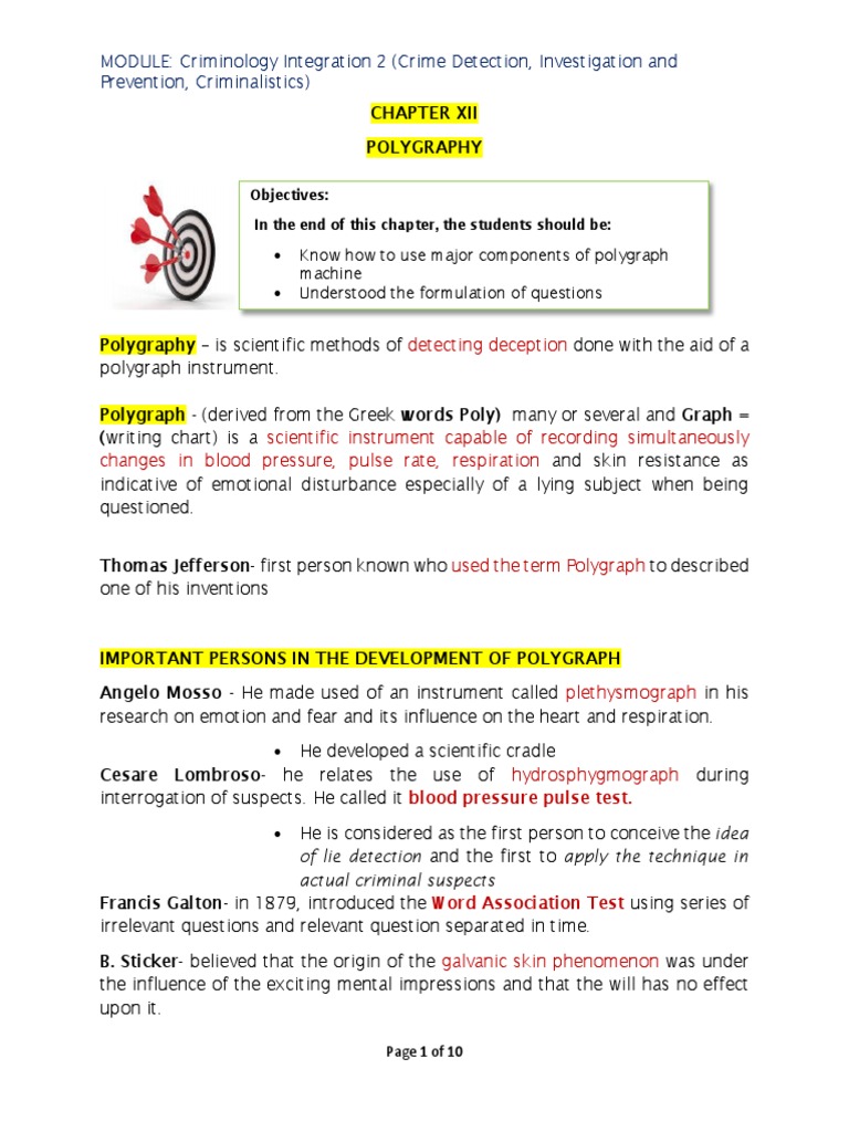 Components of Polygraph Technology | PDF | Polygraph | Test (Assessment)