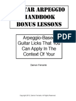 Guitar Arpeggio Handbook Bonus Lessons & Guitar Licks
