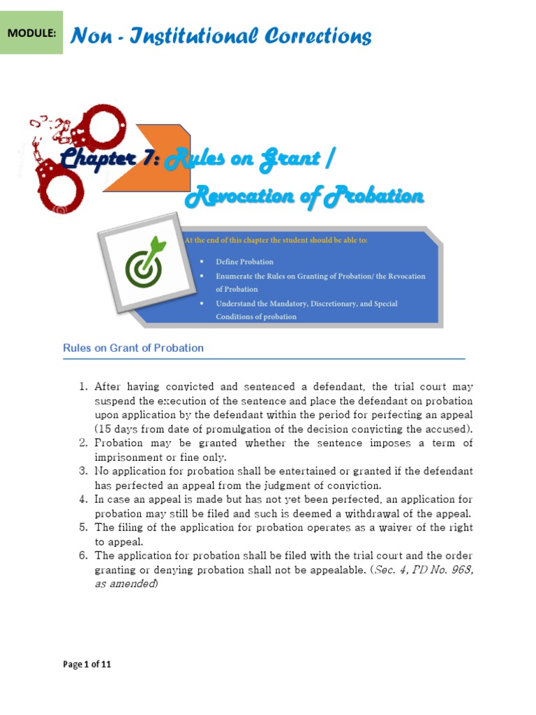 Chapter_7__Rules_on_Grant__Revocation_of_Probation PDF Probation Bail