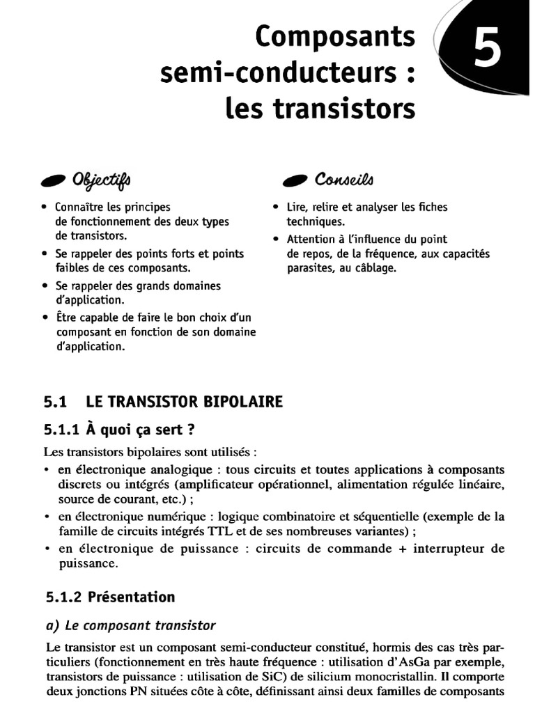 Transistor Bipolaire, PDF, Transistor bipolaire