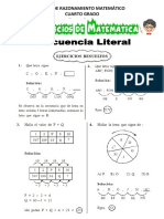 Ficha de Reforzamiento de Raz. Matematica Cuarto Grado