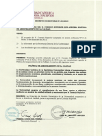 D.R. 133 2015 Aprueba Politica de Aseguramiento de La Calidad