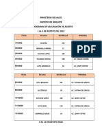 Cronograma de Vacunacion de Agosto 2022 PDF