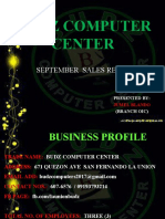 Budz Computer Center: September Sales Report
