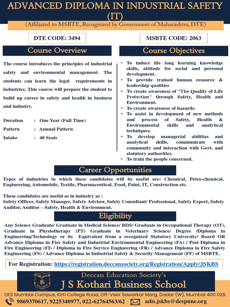 ADIS COURSE Information Sheet PDF Occupational Safety And Health
