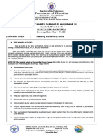 Department of Education: Weekly Home Learning Plan (Grade 11) SLM To Use: Module 4