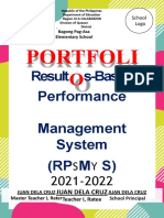 Portfoli: Result S-Based Performance Management System (RP M S)