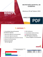 Informe Ejecución Presupuesto Secretaría de Gobierno 25 de Febrero