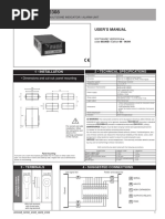 User'S Manual: 1 - Installation 2 - Technical Specifications