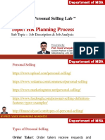 Subject:-" Personal Selling Lab ": Topic: HR Planning Process