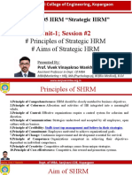 Unit-1 Session #2: # Principles of Strategic HRM # Aims of Strategic HRM