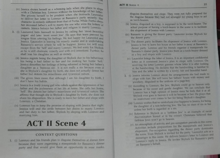 act II- scene 4 | PDF | Shakespearean Comedies | The Merchant Of Venice