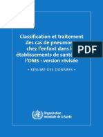 Classification Et Traitement Des Cas de Pneumonie Chez L'enfant Dans Les Établissements de Santé Selon l'OMS: Version Révisée