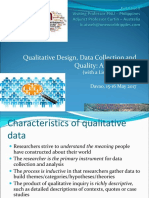 Qualitative Design, Data Collection and Quality Overview