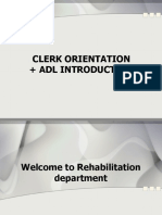 Clerk Orientation + Adl Introduction