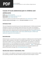 RCH Guidelines: Pediatric Abdominal Pain | PDF | Pain | Constipation