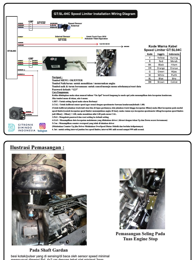 Wiring Diagram Speed Limiter Mitsubishi Fuso | PDF