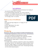 Breathlessness: Causes, Evaluation and Management