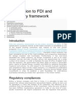 FDI and Regulatory Framework