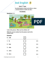 Unit 7 Test: (This Test Can Be Photocopied in Black and White or Colour. Each Correct Answer Is Worth One Star.)