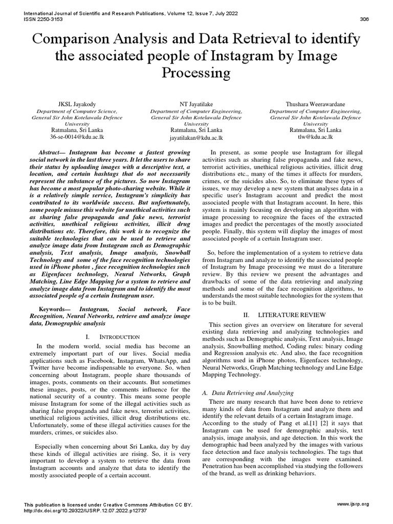 Comparison Analysis and Data Retrieval To Identify The Associated ...