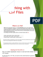 9. Working with CSV files