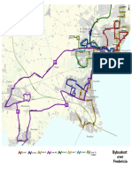 Bybuskort Over Fredericia - 2005-2006 - Vejle Amts Trafikselskab