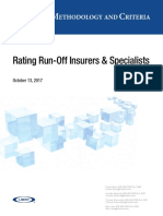 Rating Run-Off Insurers & Specialists: Est'S Ethodology and Riteria