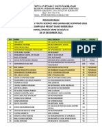 Pengumuman Bahasa Arab SD Kelas 6 IYSLO 2021