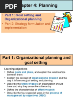 Chapter 4: Planning: - Part 1: Goal Setting and