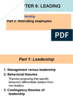Chapter 6: Leading: Part 1: Leadership