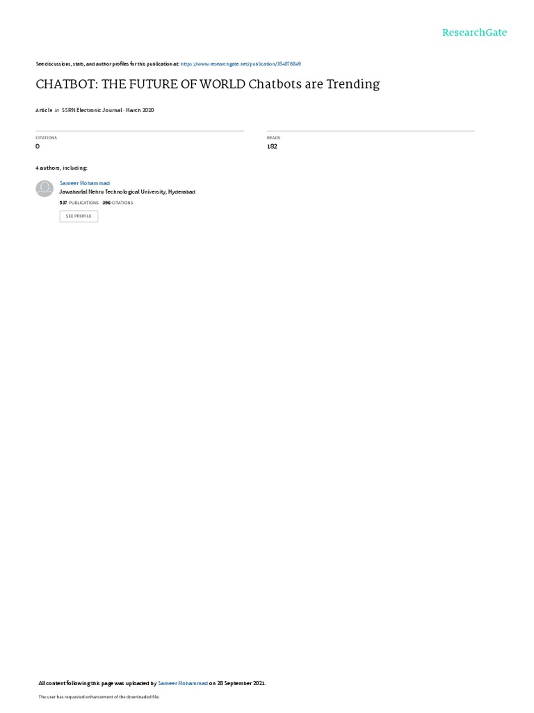 4 Chatbot The Future of World | PDF | Databases | Software Development
