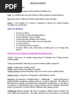 Manual Testing Full NOTES | PDF