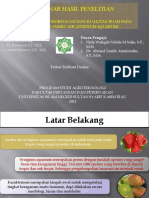 Seminar Hasil Penelitian: Karakterisasi Morfologi Dan Kualitas Buah Pada Tanaman Jambu Air (Syzigium Aquaeum)