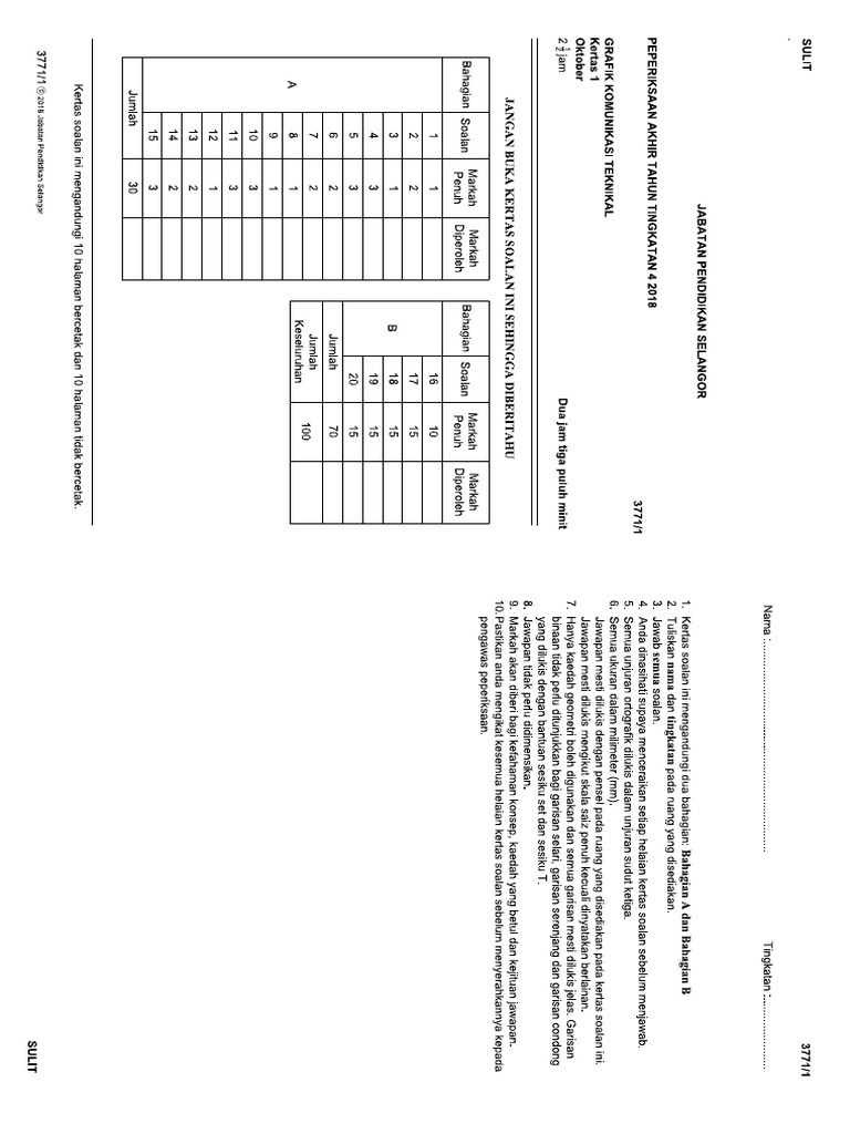 Soalan Akhir Tahun GKT 2018 | PDF