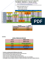 Jadwal Pelajaran Kelas 1 B 2022 6 Hari