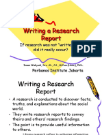 Writing The Research Report - Imam Wahyudi