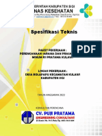 Spesifikasi Teknis Rencana Air Bersih RS Pratama Kulawi
