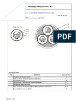 Cross sectional drawing and technical data sheet for MV cable