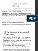 Managerial Economics and Decision Making